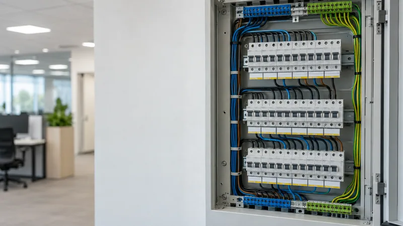 Armoire de distribution électrique dans un local tertiaire à Vitrolles